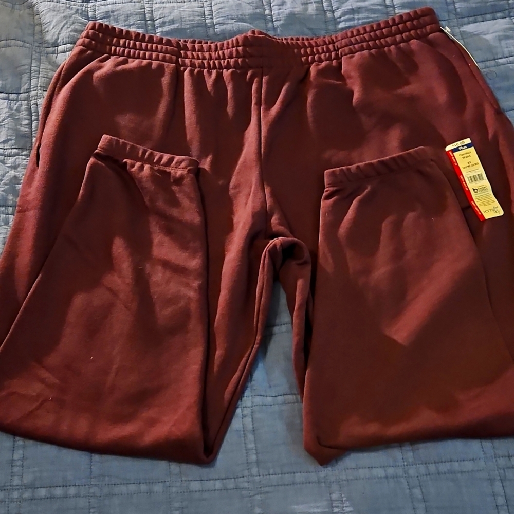Womens Eggplant 2X Terra Sky  Sweatpants. With Pockets. Comfort Waistband. NWT